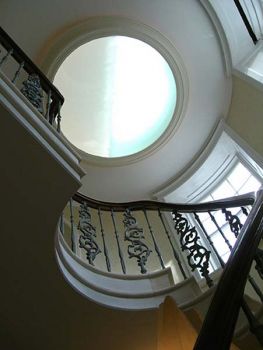 New Cantilevered Stone Staircase Looking up